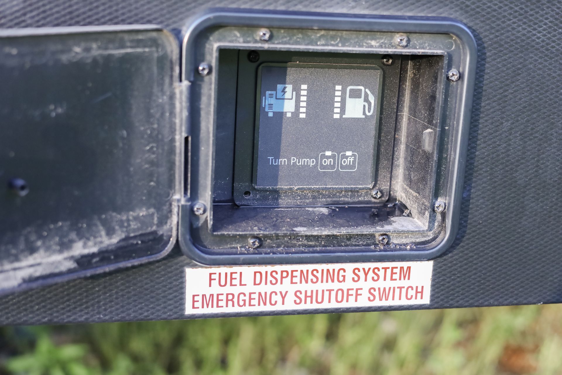 A close up of a fuel dispensing system on a trailer.