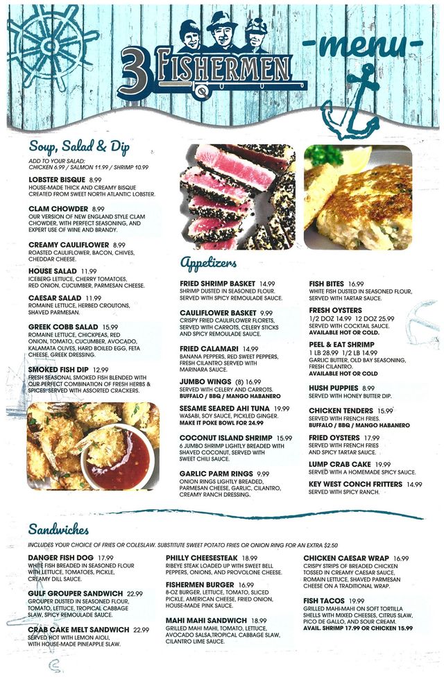 Menu for 