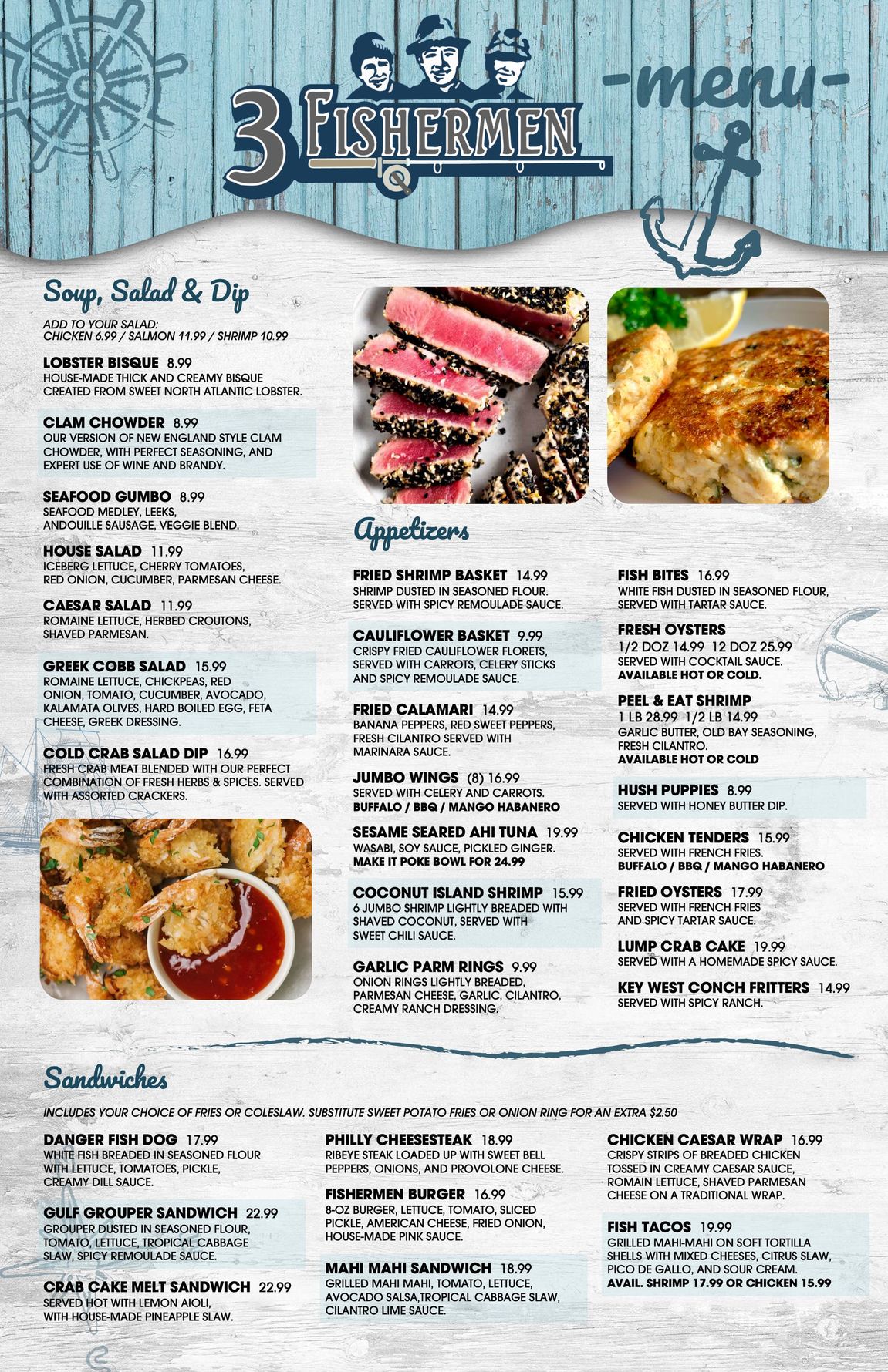 Menu for 
