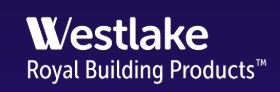 A black and white logo for royal building products