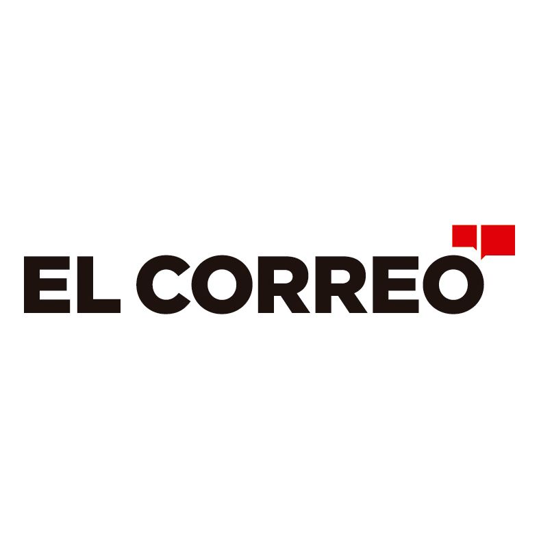 Logotipo del periódico El Correo: texto negro con un pequeño cuadrado rojo en la esquina superior derecha.