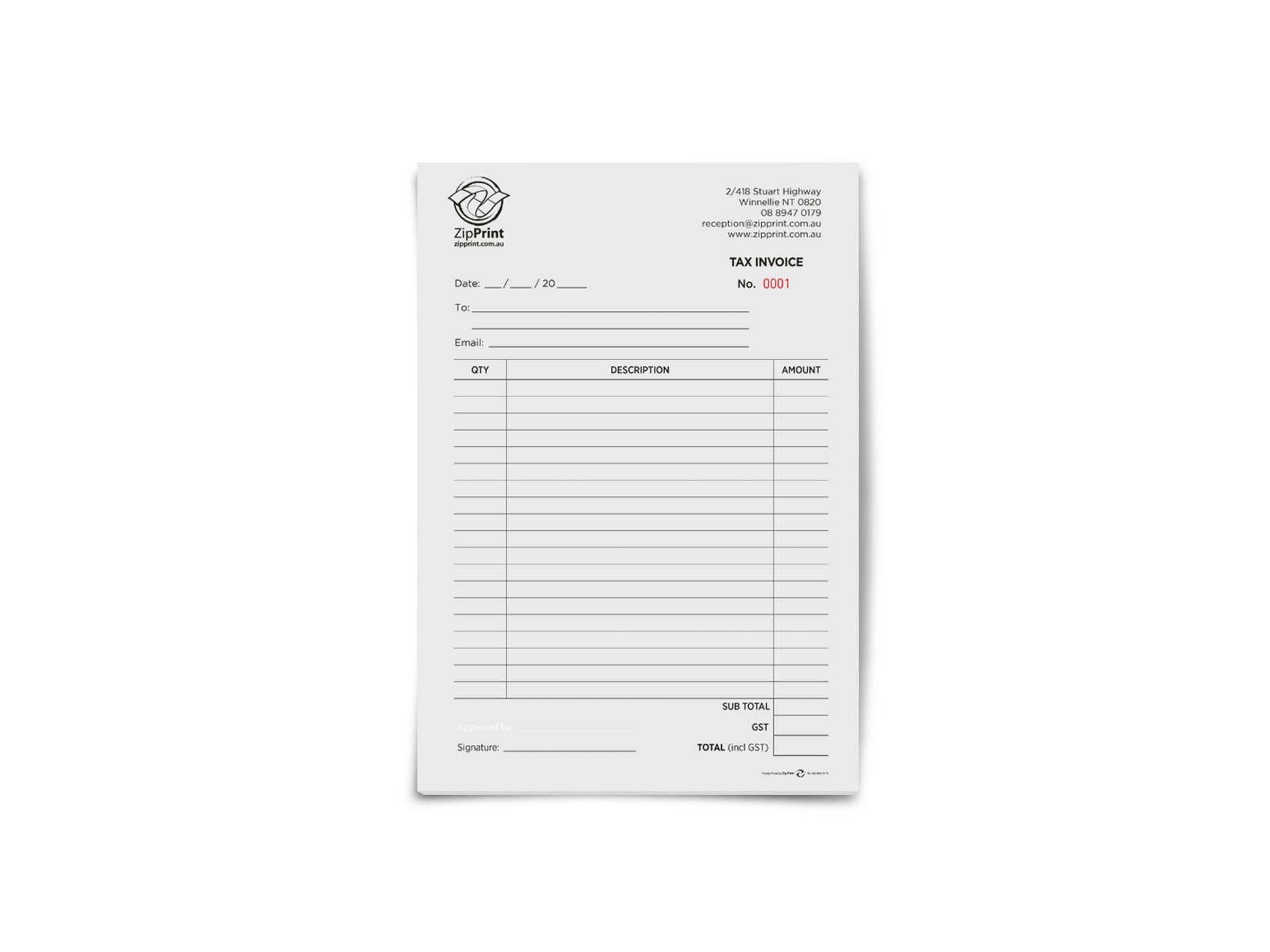 Invoice books, Darwin NT