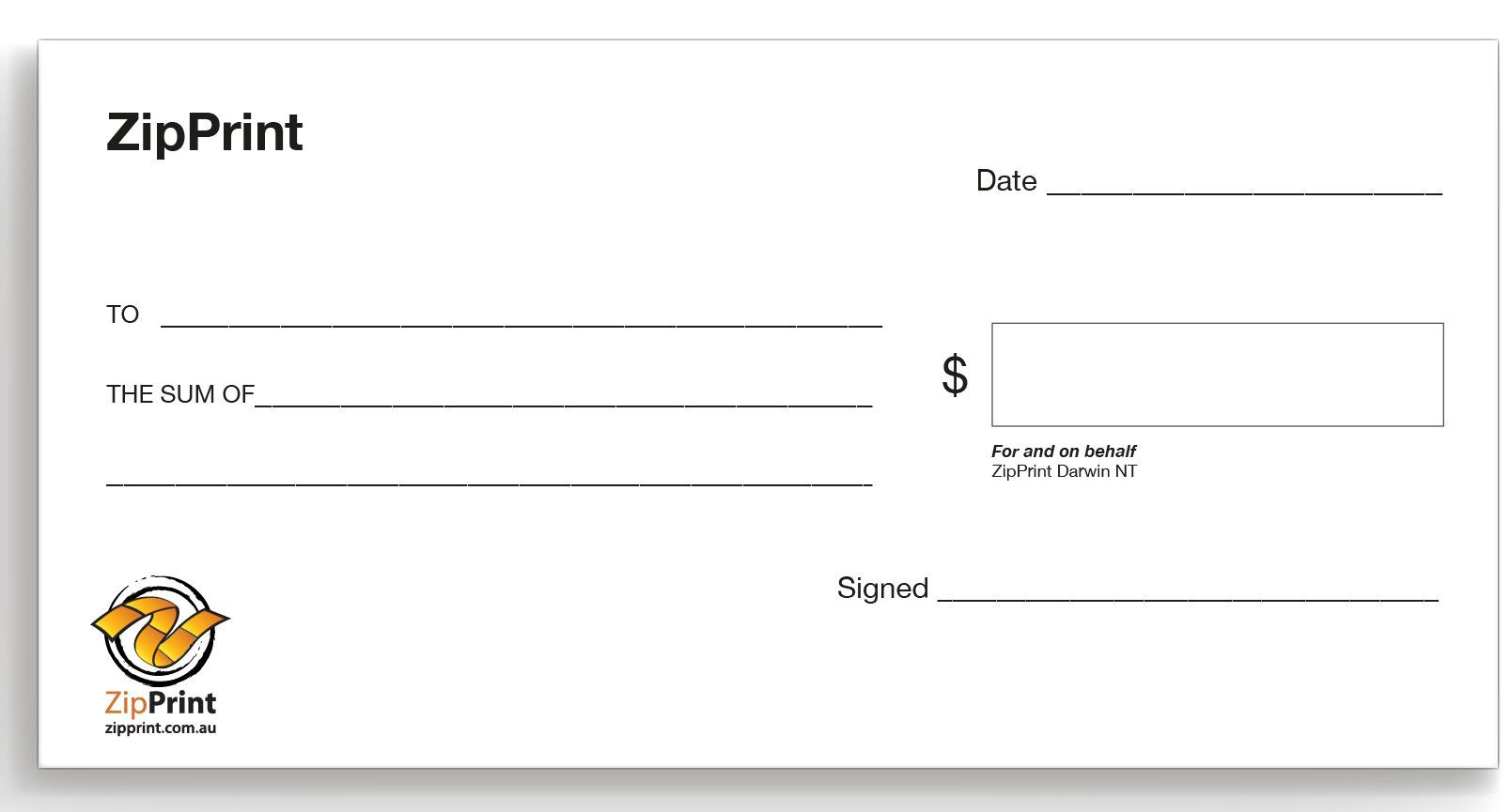 Cheque - Corflute Board
