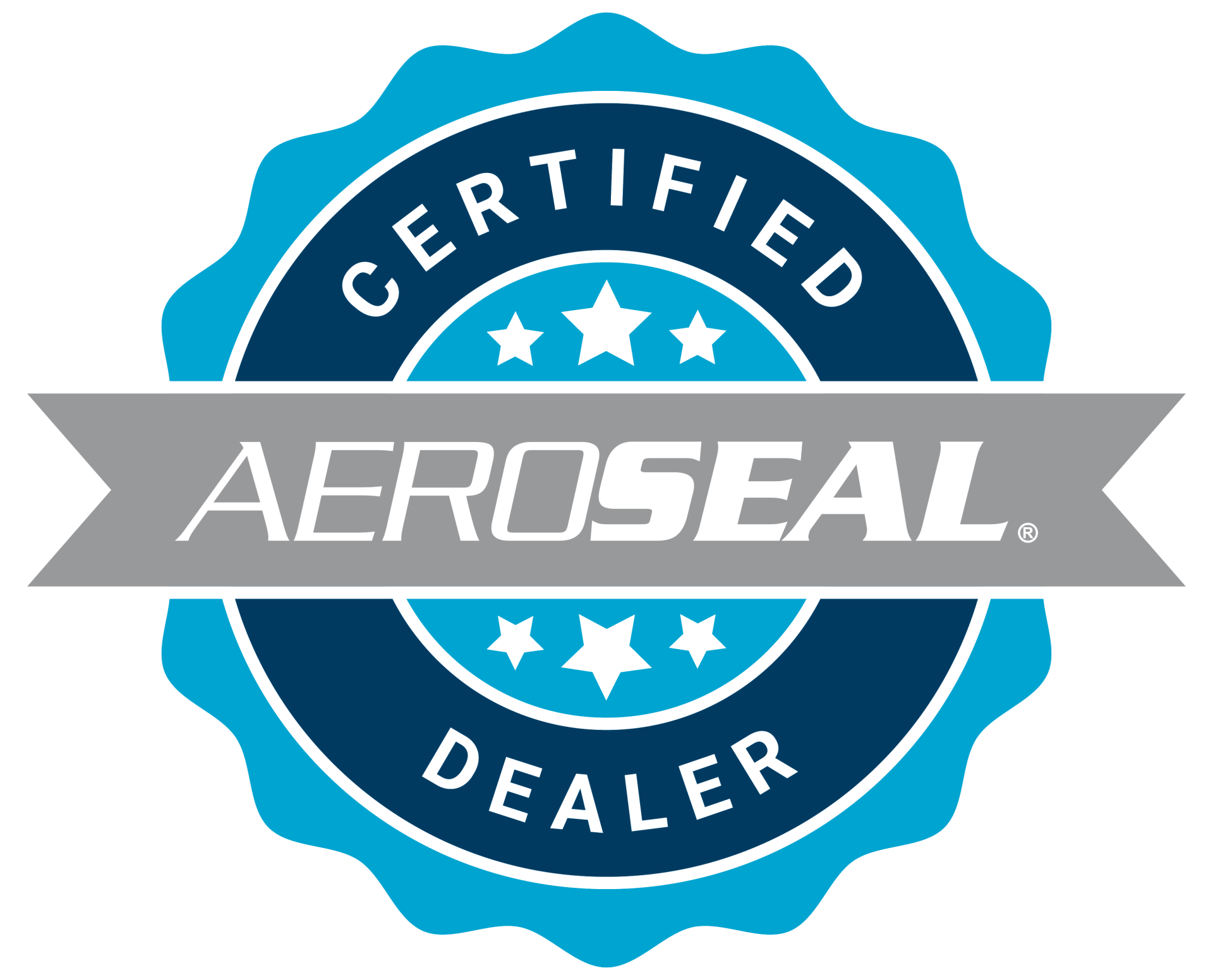 The logo for aeroseal is a certified dealer.