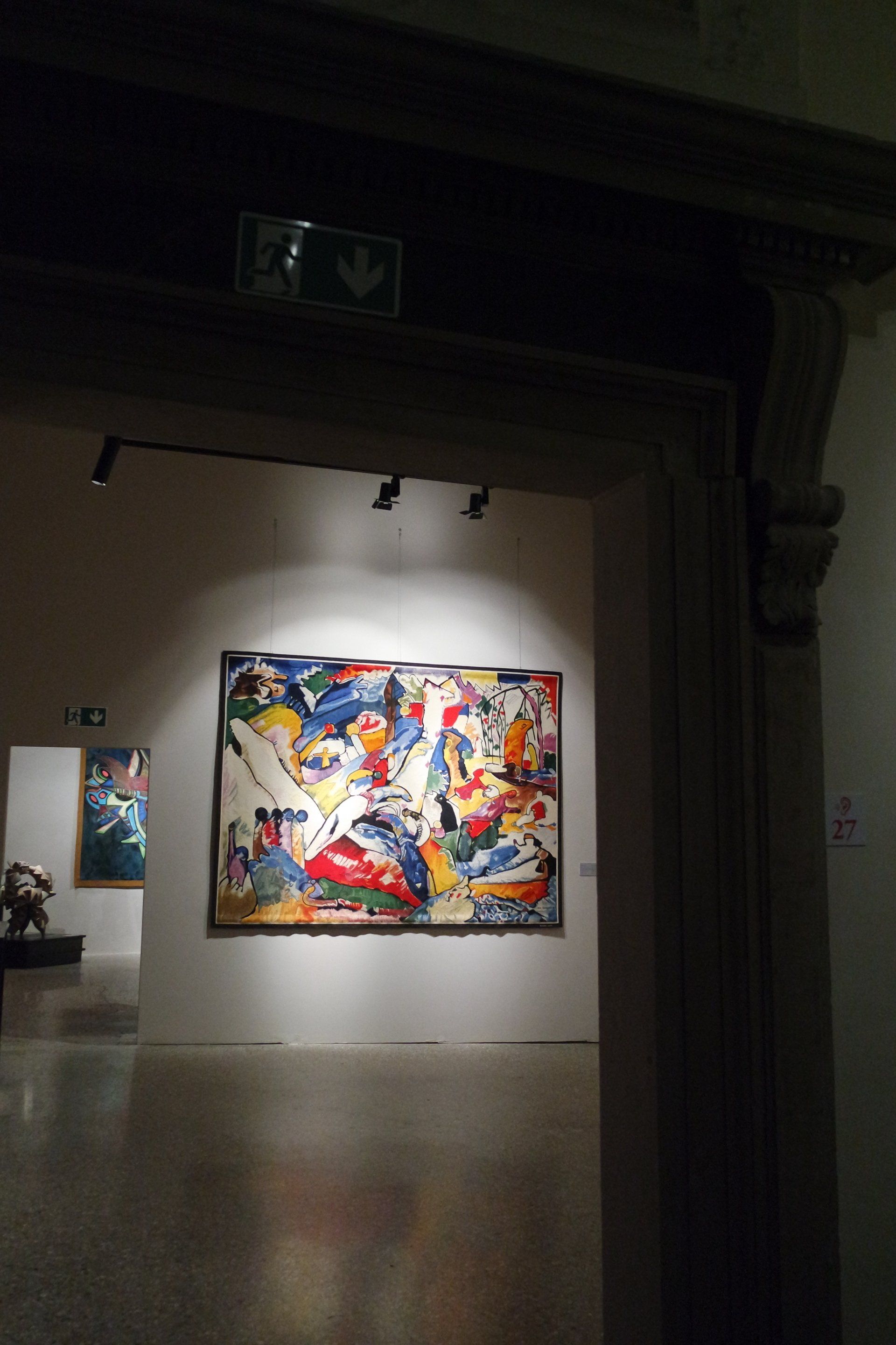 Arazzeria Scassa's contemporary art wall tapestry exhibited in Venice