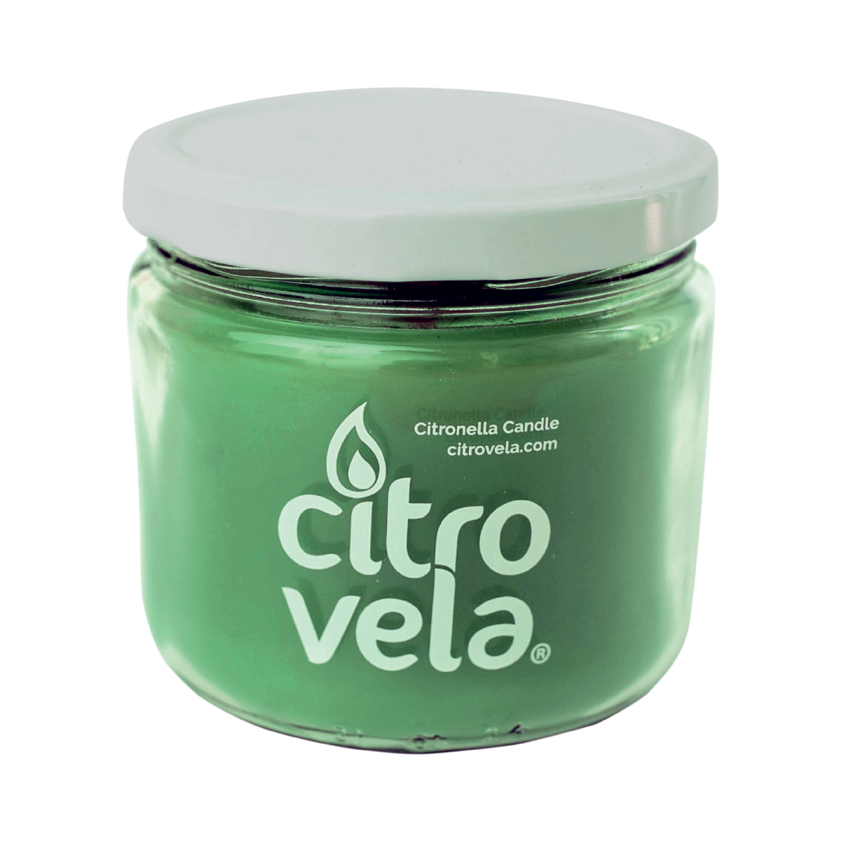 Vela de citronela en envase de vidrio