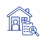 Tenant screening and leasing icon