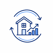 Rental property performance optimization icon