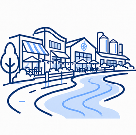 Garden City Idaho riverfront and mixed-use neighborhood