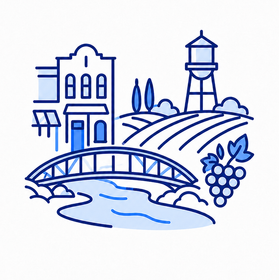 Caldwell Idaho downtown and nearby residential neighborhoods