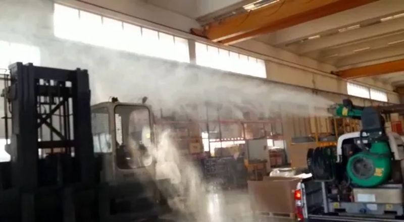 disinfezione tramite atomizzazione di nebbia fine