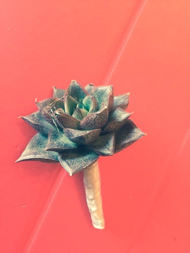 Blue Boutonniere