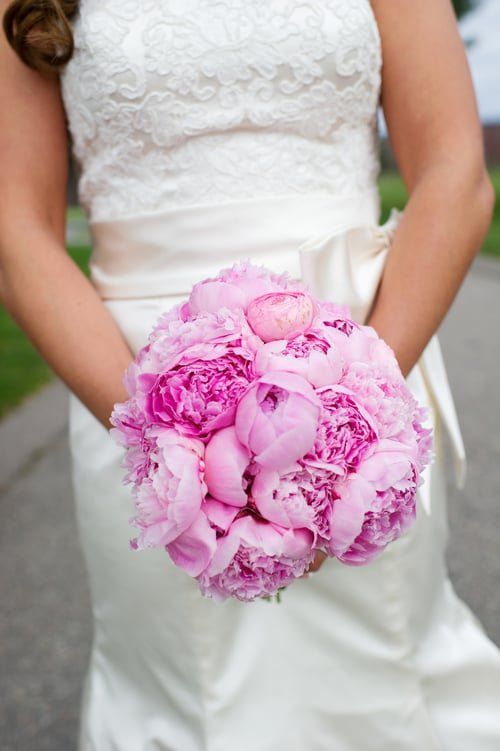 Bride with Pink Bouquet