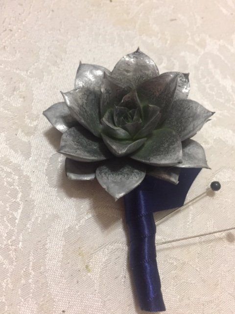 Dark Succulent Boutonniere