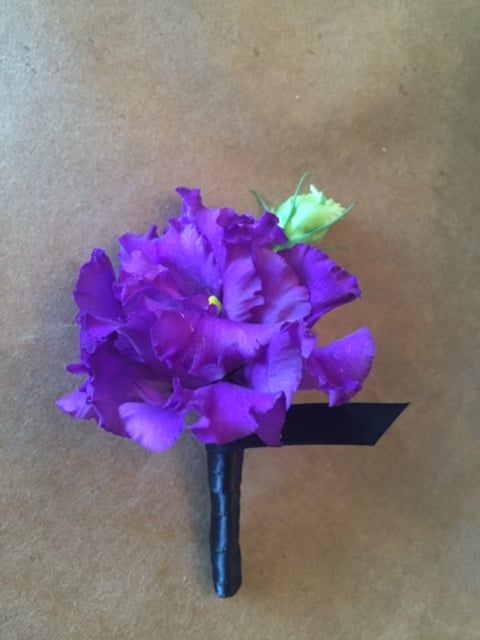 Purple Boutonniere