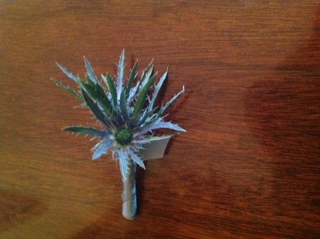 Thistle Boutonniere