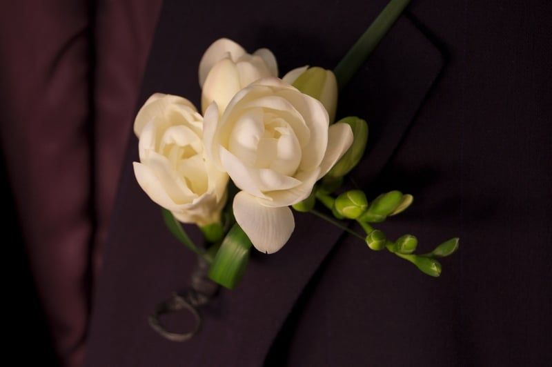 White Flower Boutonniere