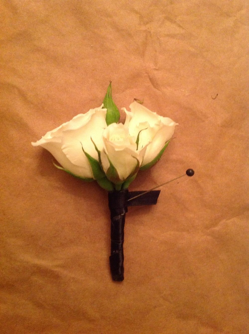 White Rose Boutonniere