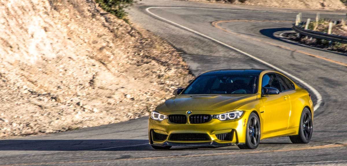 bmw m4 testing michelin pilot super sport tires in Southern California canyons