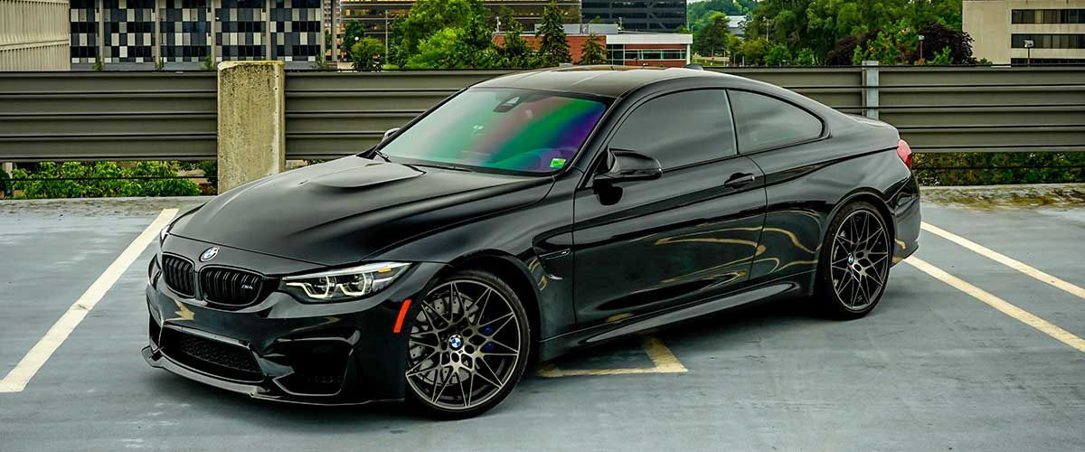 black bmw m4 zcp that was used to test michelin pilot supersport tires