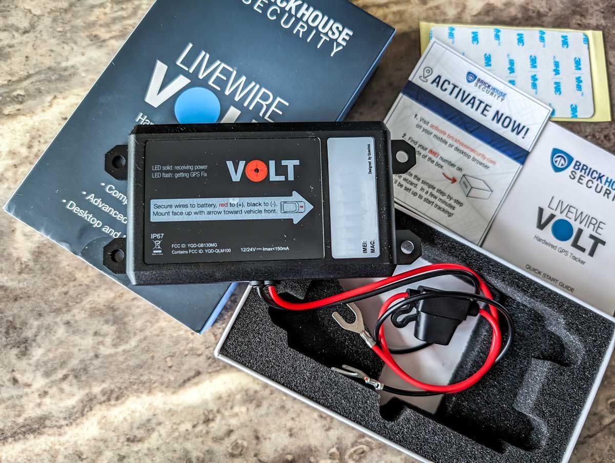 Brickhouse Livewire Volt GPS Tracker for Cars that was tested 