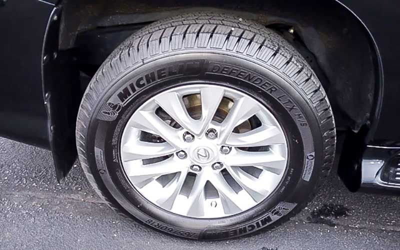 michelin defender ltx m/s tire on a Lexus GX460