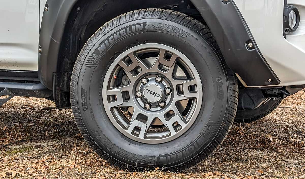 michelin defender tire on toyota 4runner SUV