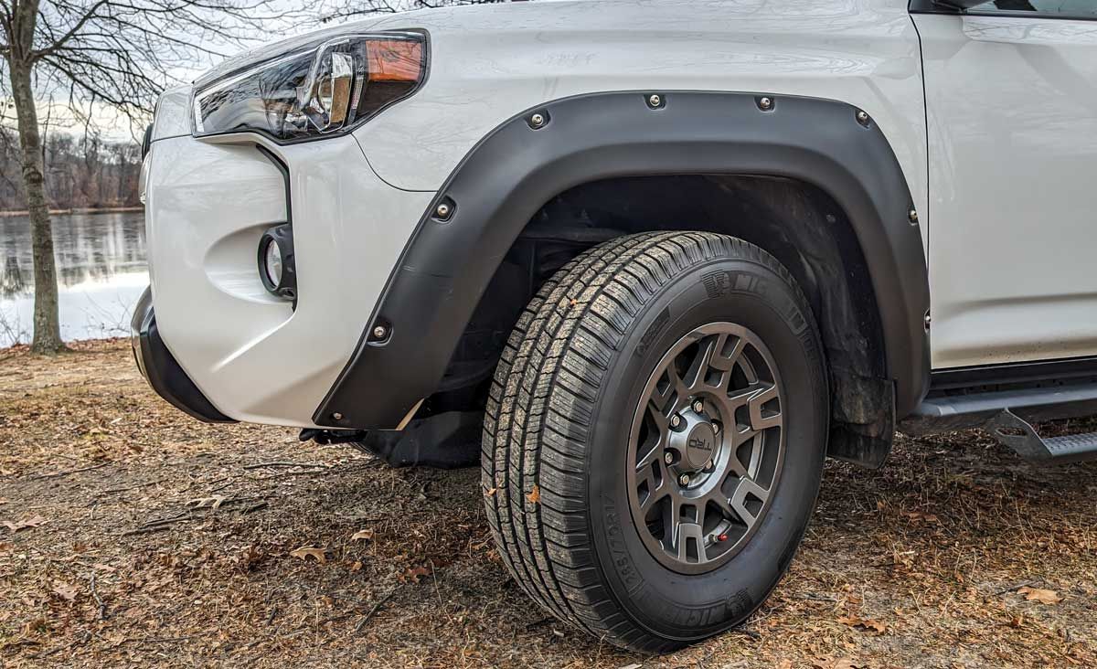 michelin defender tires being tested off-road