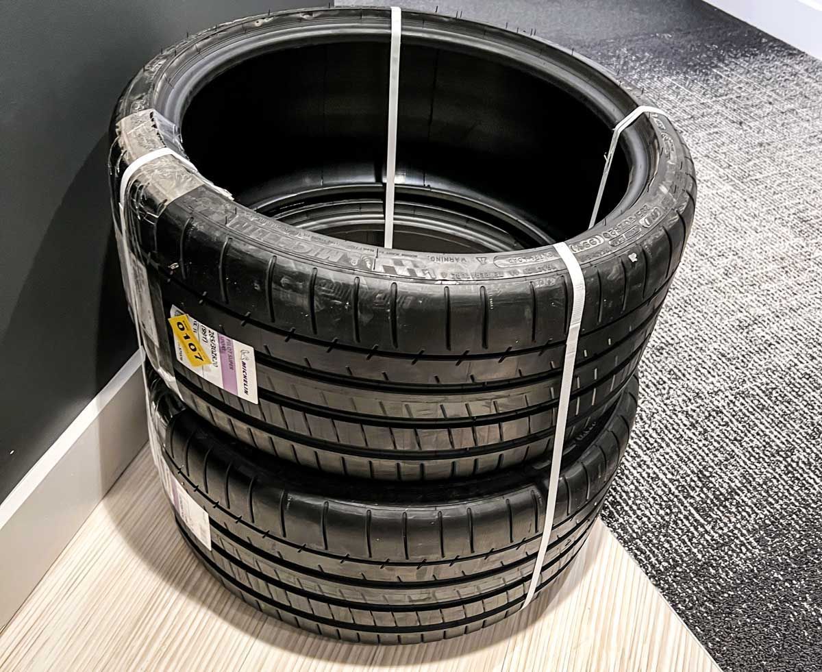 Michelin Pilot Super Sport tires getting delivered to my door by FedEx