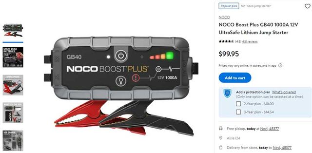 Noco NOCO Boost Plus GB40 1000A 12V UltraSafe St…