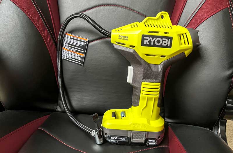ryobi tire inflator that steven dillon tested on his car