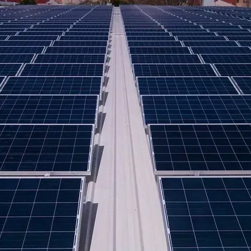 Group of solar panels on roof