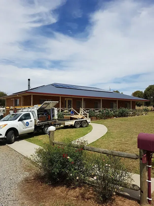 Solar panel on house