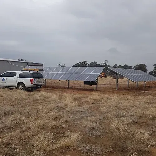 Solar panels on farm