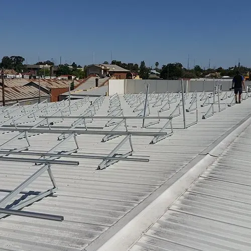 Solar panel structure on roof