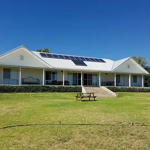 Solar panels on roof o house