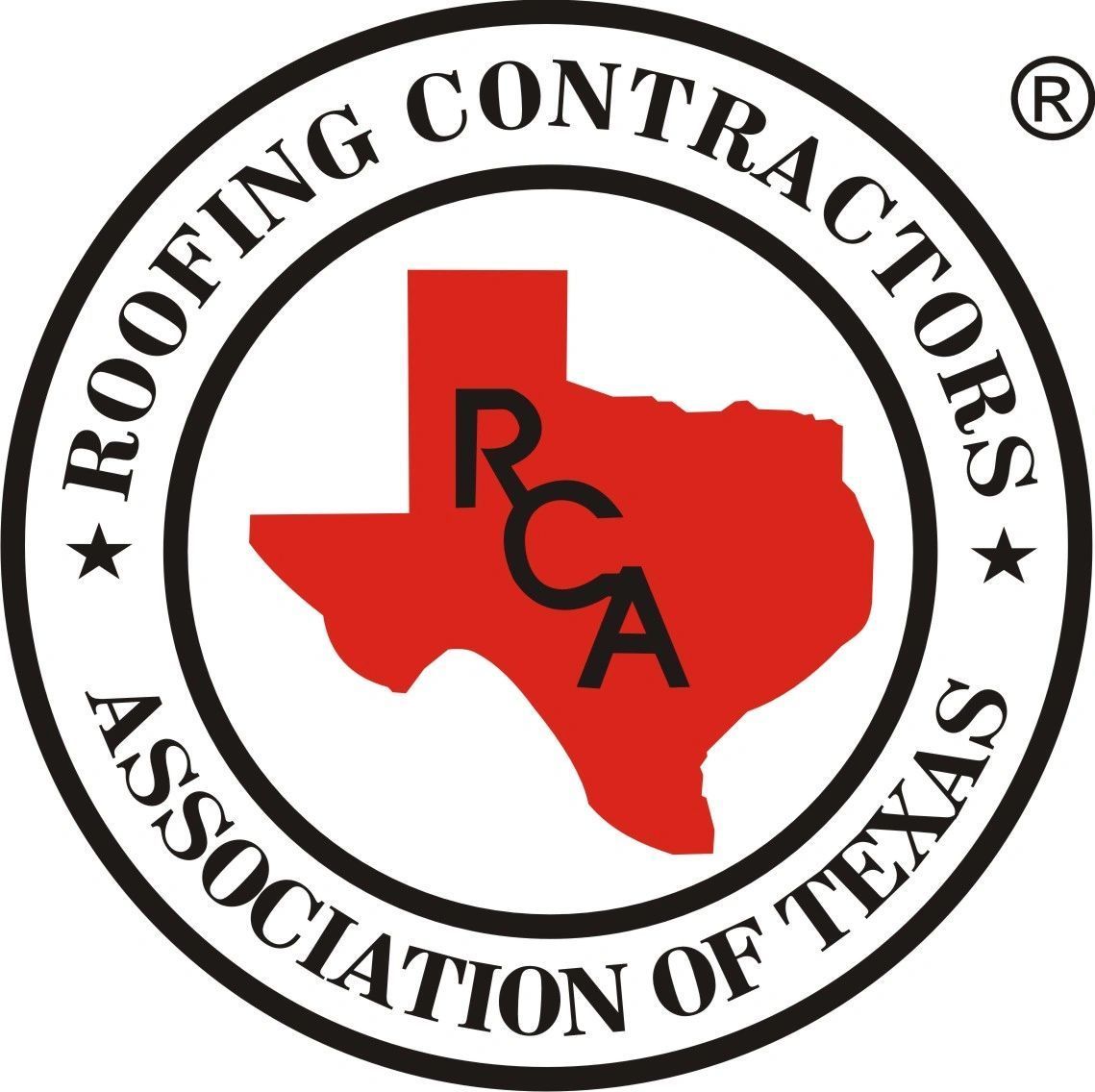 The logo for the roofing contractors association of texas