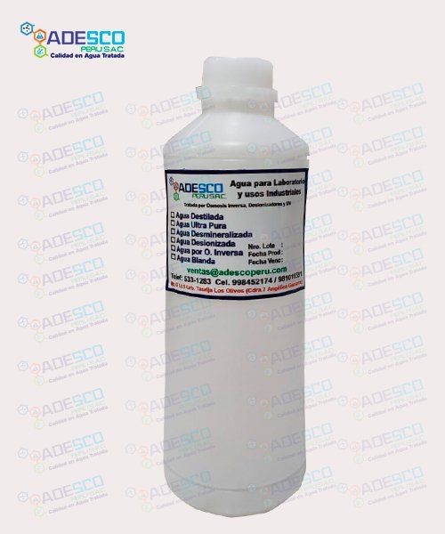 Agua Destilada Desionizada
