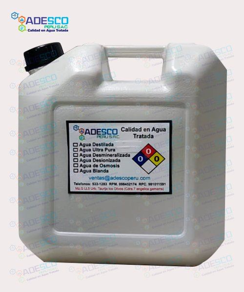 Agua Destilada Desionizada