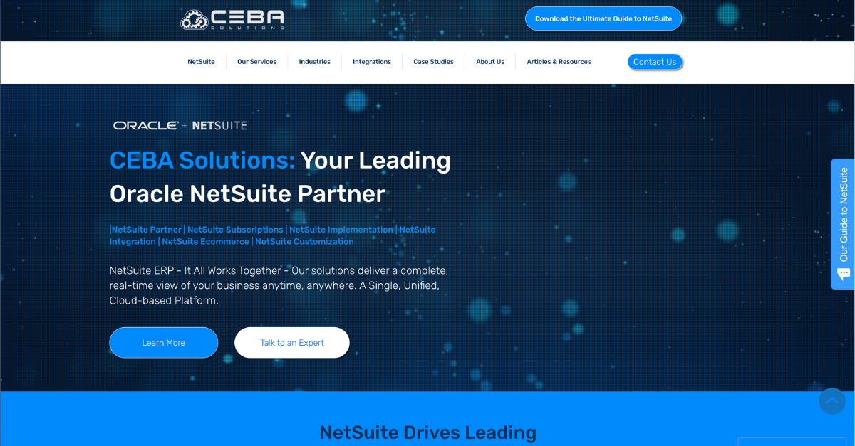 Ceba solutions is a leading oracle netsuite partner