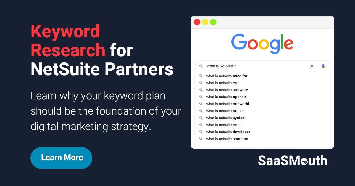 The Importance of Keyword Research For NetSuite Partners
