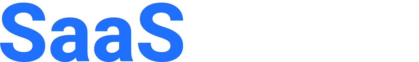 A blue saas logo on a white background