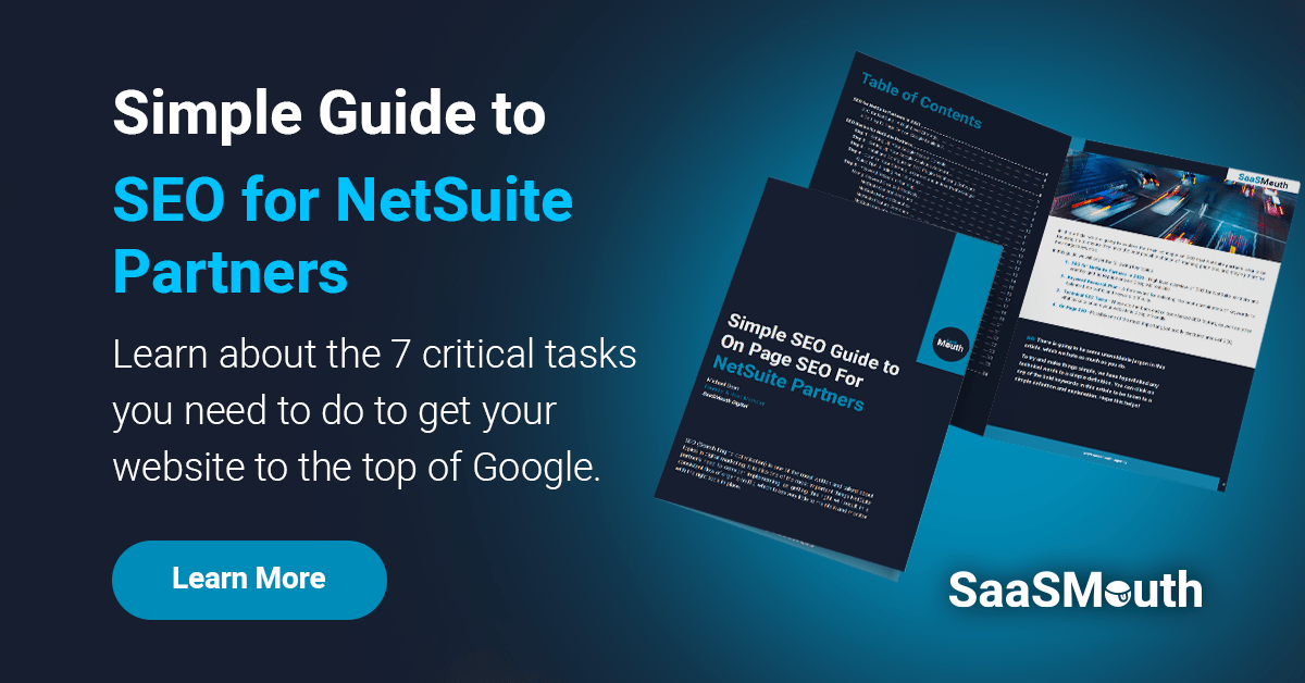 Simple SEO Guide to On Page SEO For NetSuite Partners