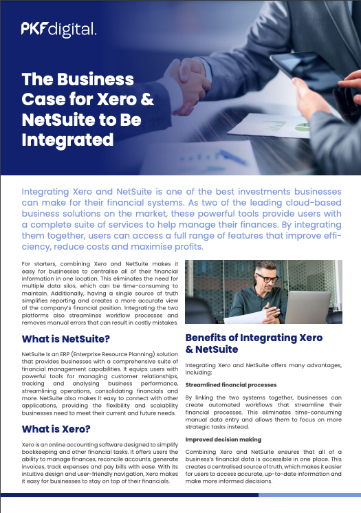 A business case for xero and netsuite to be integrated