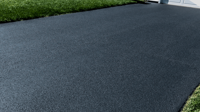 new asphalt driveway