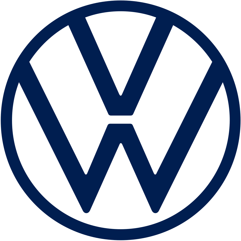 Logotipo de Volkswagen en azul oscuro: una 