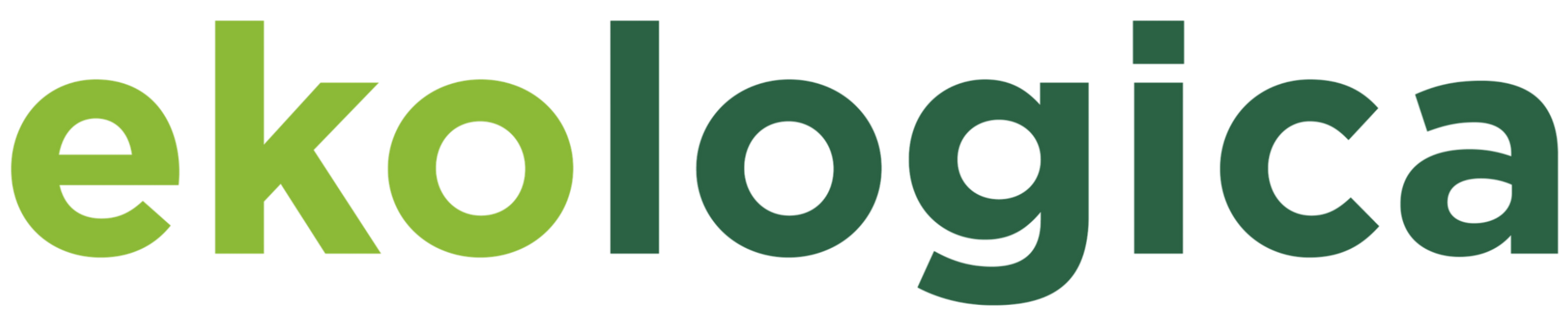 Logotipo de ekologica en verde.