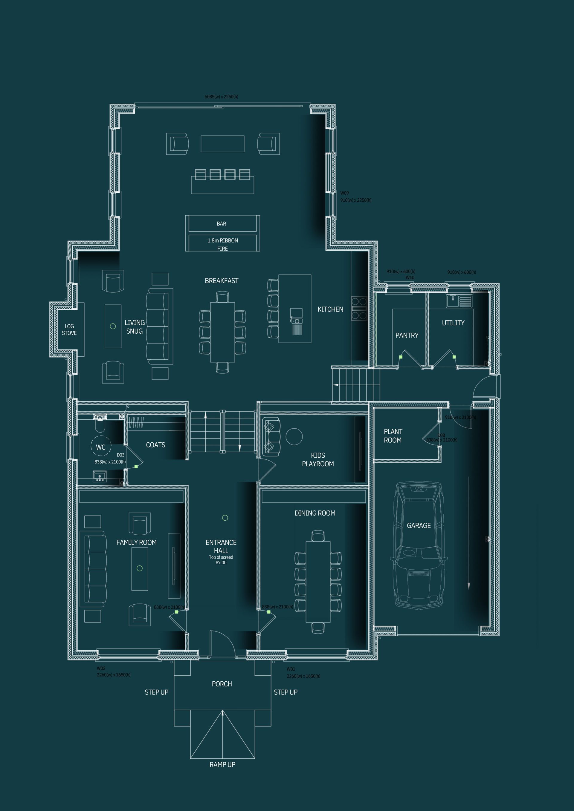 2 and a half story home with high specification. Private road. Luxury new build house. Surrey.