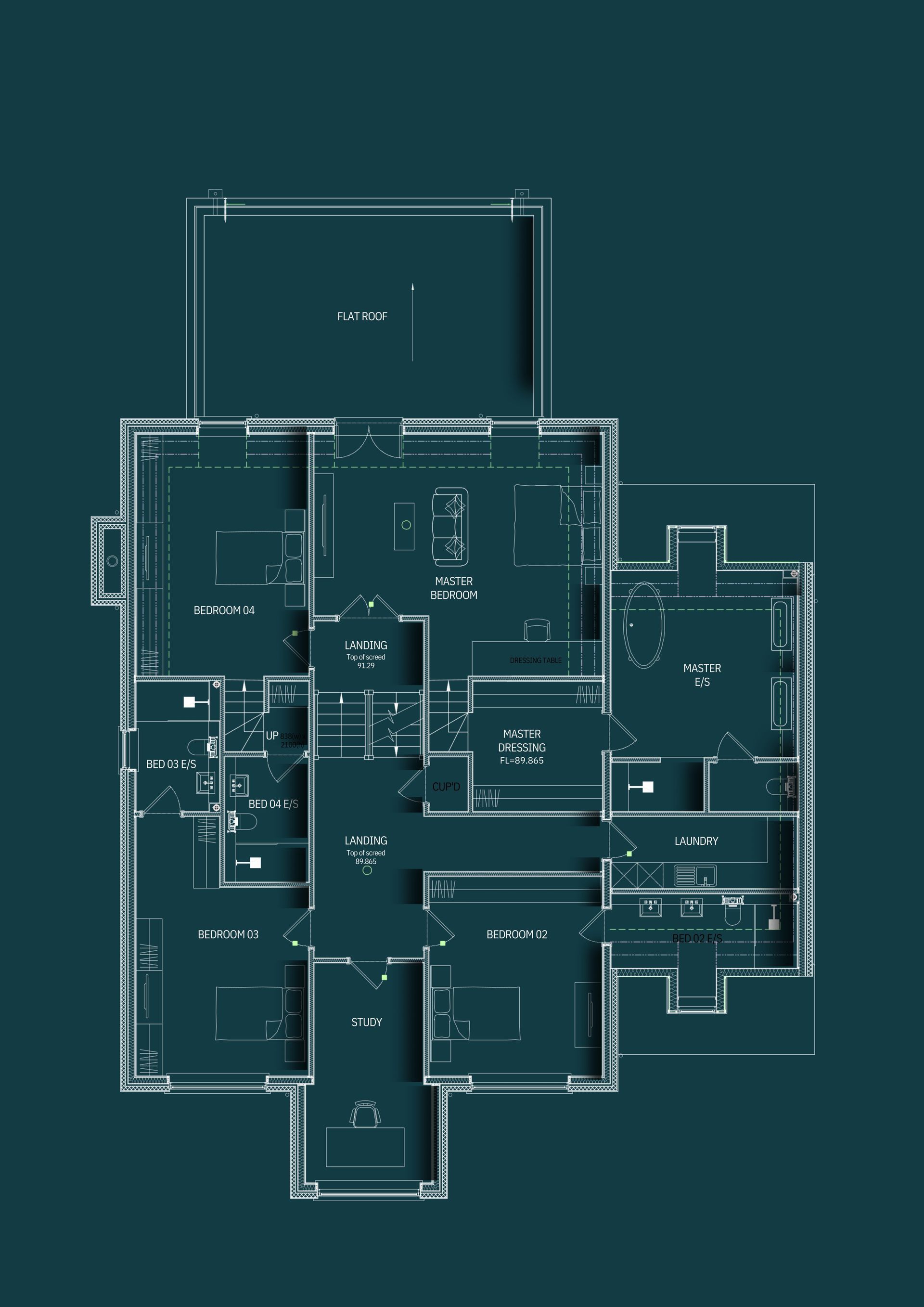 2 and a half story home with high specification. Private road. Luxury new build house. Surrey.