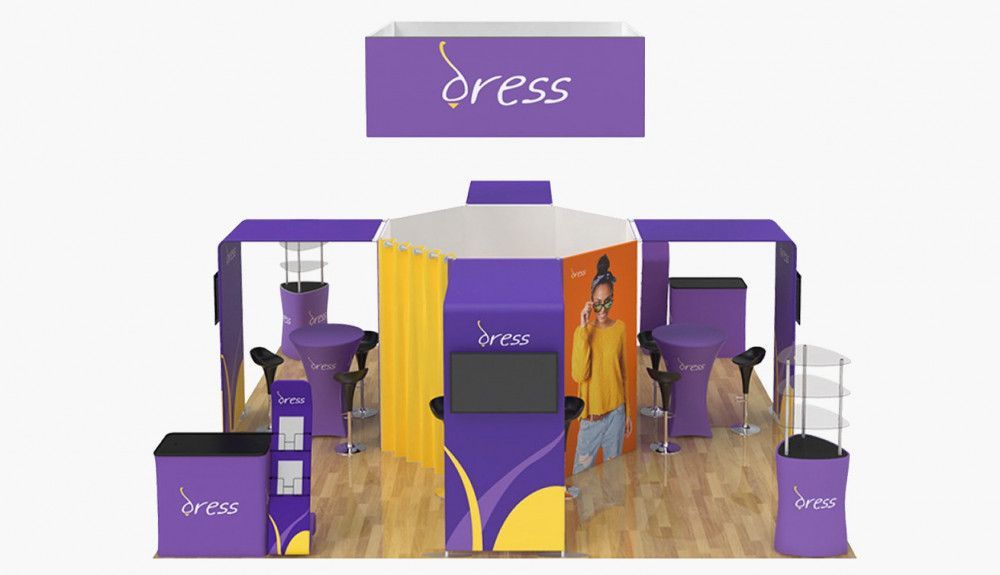 Engaging, professionally designed 10x20 trade show booth by Speedy Houston Print Shop.